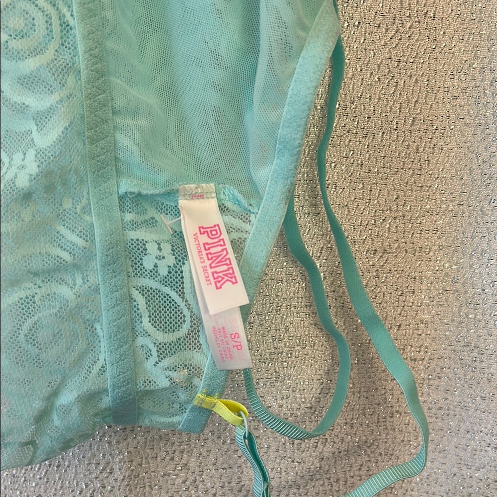 PINK Victoria's Secret Mint Lace Bralette with Twist Detail - Picture 5 of 5